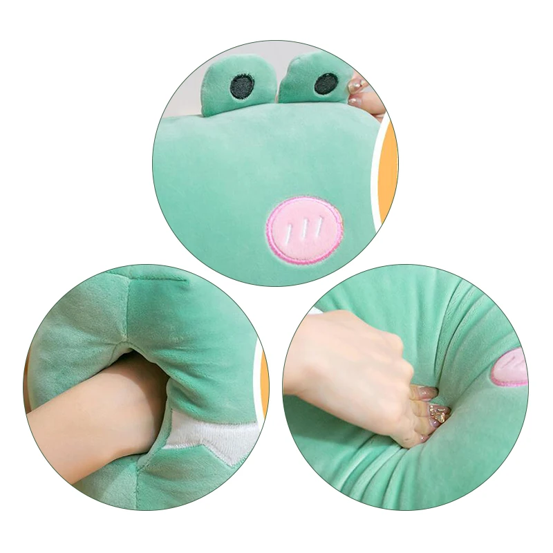 Cartoon Plush  Pillow Stuffed Hand Cushion Home Office Car Travel Warmer Winter Plush Toy Students' Nap 5