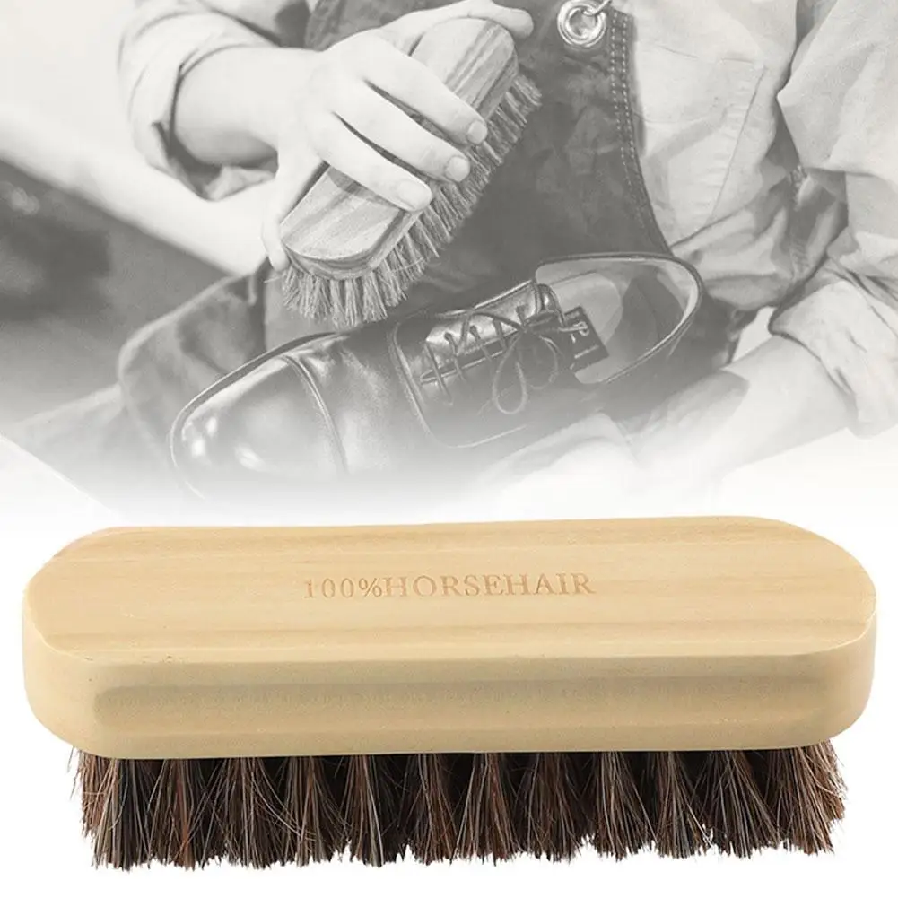 Genuine Horsehair Wooden Brush For Car Seat Handle Dashboard Air Conditioner Outlet Roof Cleaning Detailing Polishing Brush ﻿