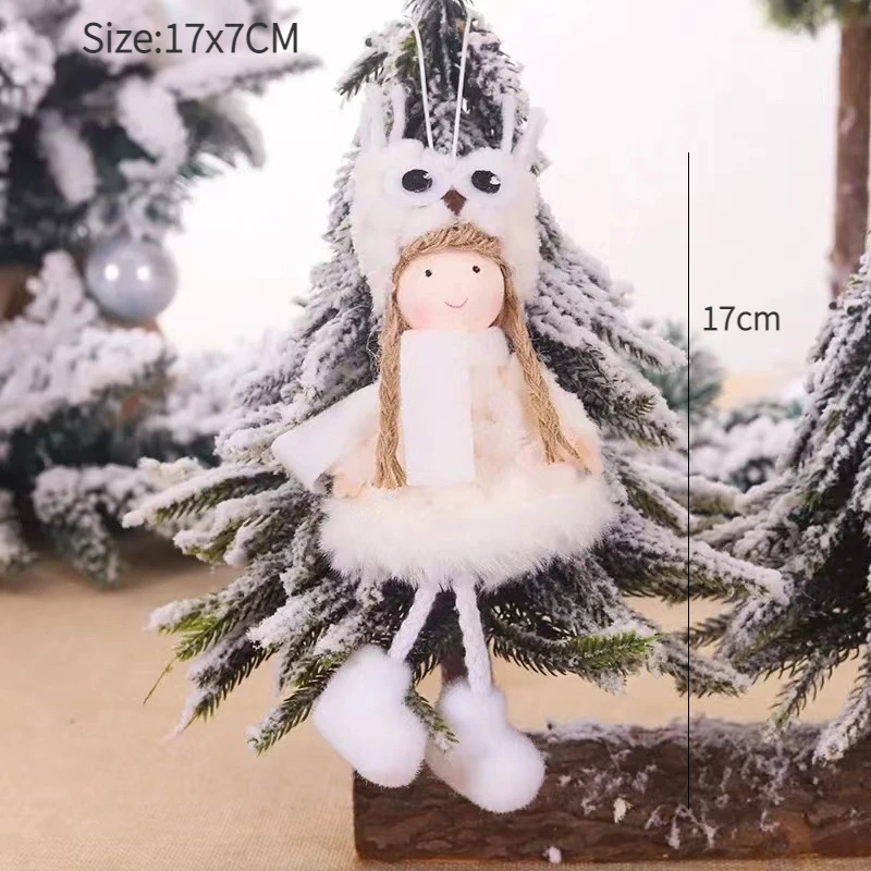 Colgante de muñeco de elfo ángel de Navidad, adornos para árboles de Navidad, regalo de Año Nuevo 2023, decoración del hogar, adornos navideños, Noel Natal