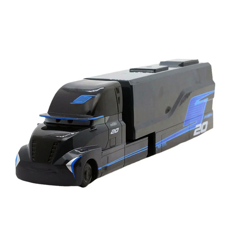 새로운 디즈니 픽사 자동차 및 트럭 세트 라이트닝 맥퀸 잭슨 스톰 맥 트럭 모델 트럭 레이싱카 소년을 위한 생일 선물