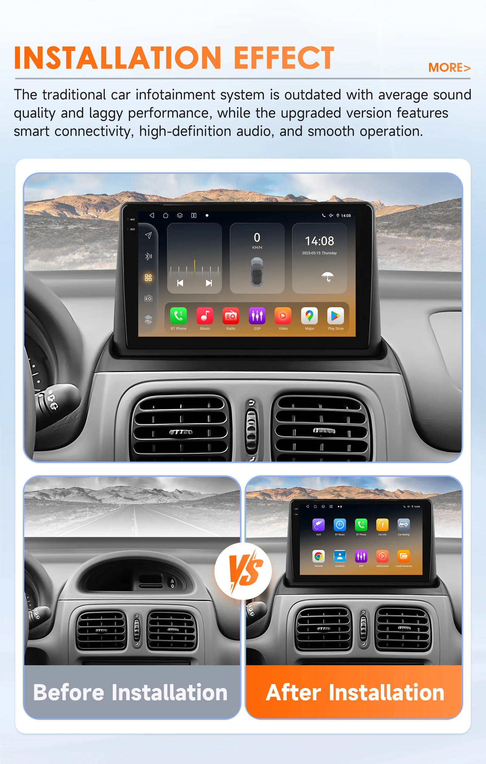 Hizpo Für Renault Clio 2 2000 - 2012 Autoradio Multimedia-Navigation 2 Din Android Autoradio CarPlay Stereo Octa Core 360 Cam – Detail 7