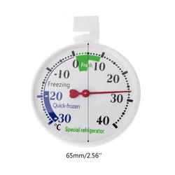 Classic Large Dial Refrigerator Thermometer for Freezer and Cooler (-30 to 40°C) (White)