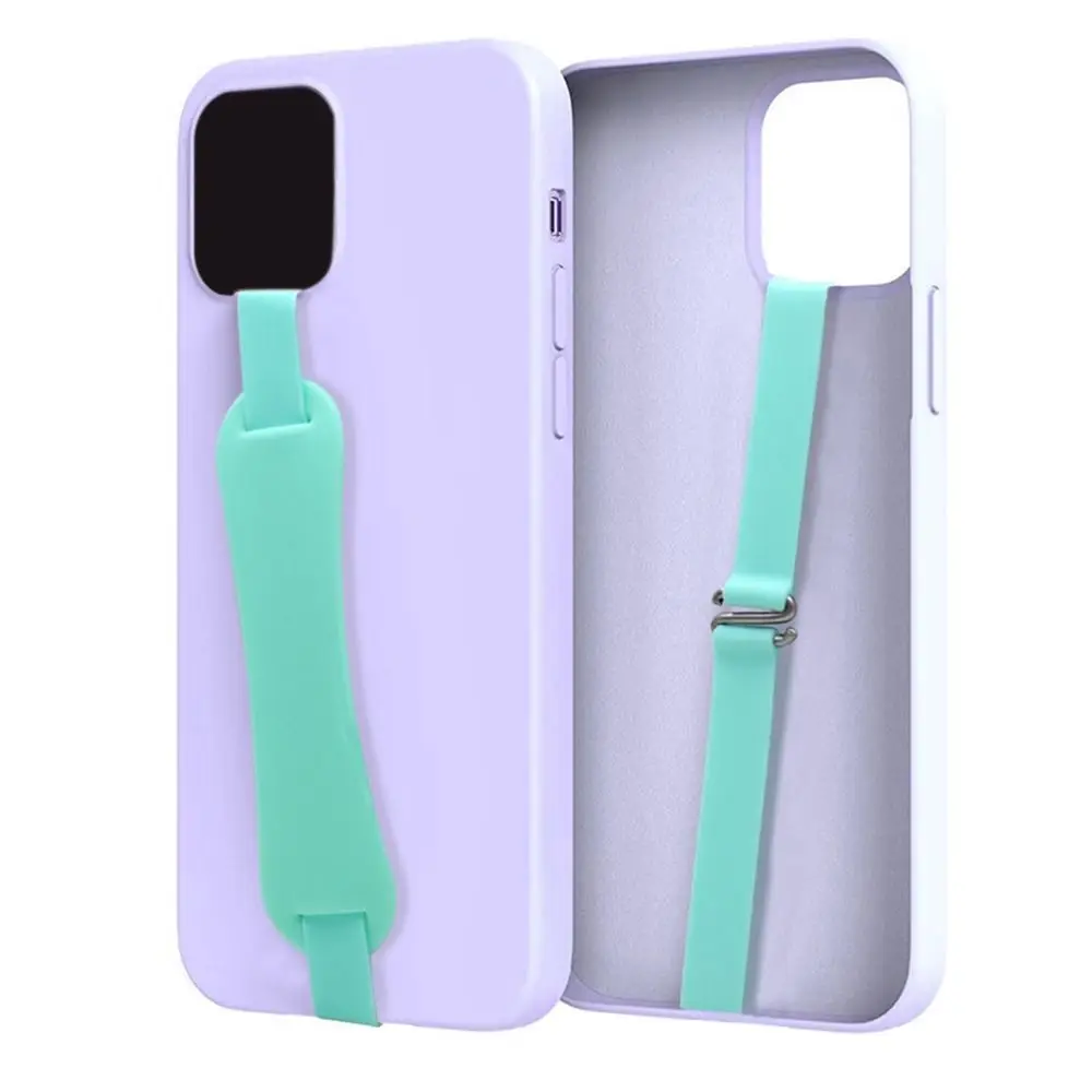 Universal Silicone Phone Strap Wristband with Finger Ring Holder