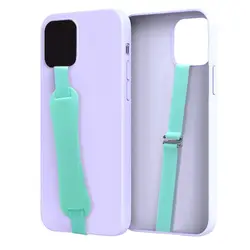 Universal Silicone Phone Strap Wristband with Finger Ring Holder (Green)