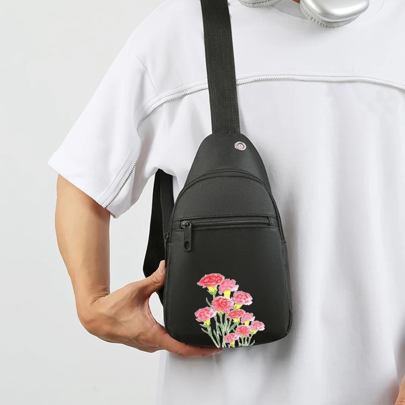 Neutral Square Chest Bag for Men and Women Travel