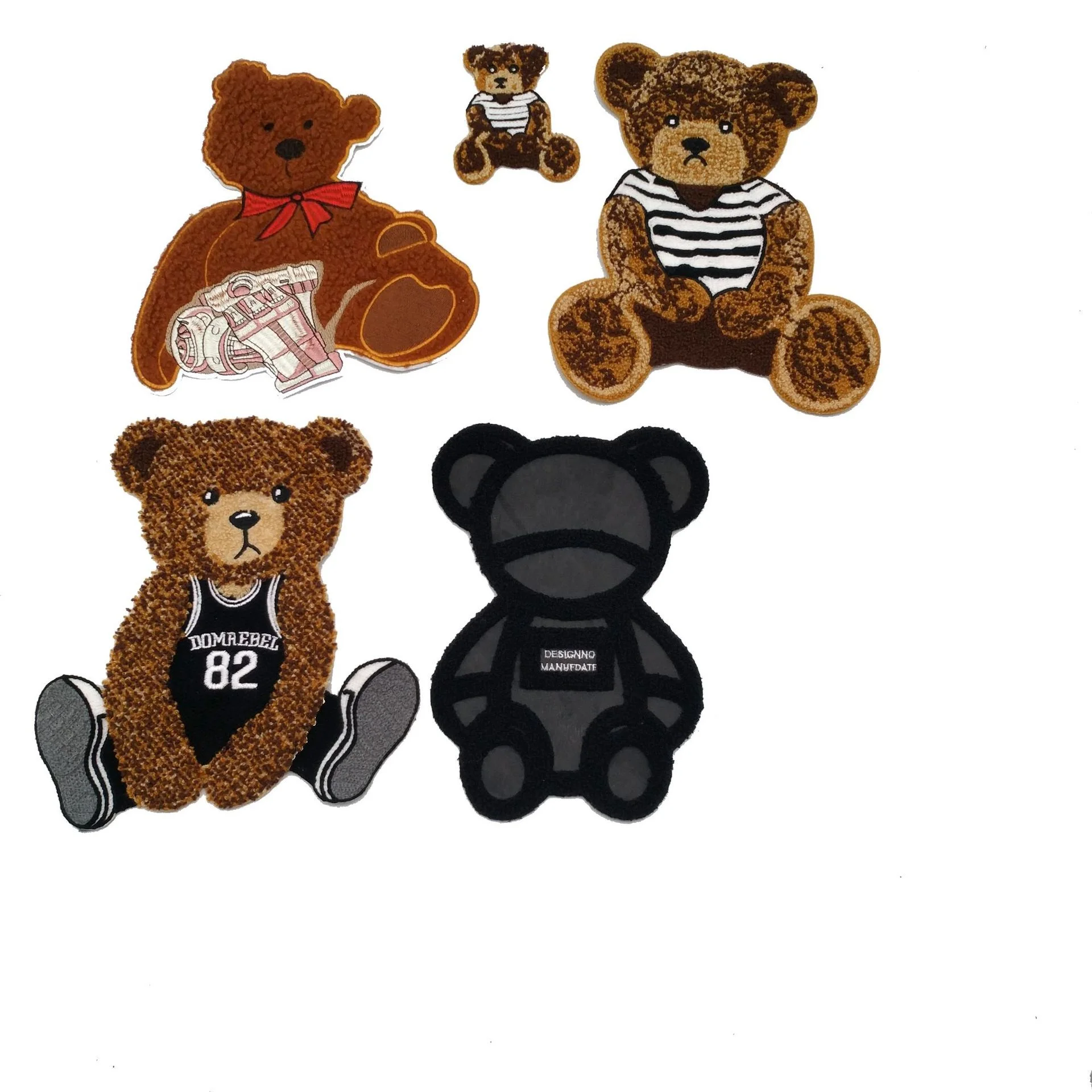 Bear embroidery cloth stickers computer patch stickers DIY clothing accessories children's clothing accessories 1PCS self adhesive patches