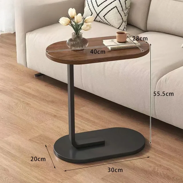 C Shaped Side Table Nightstand End Movable Simplicity Coffee Tables Mini Sofa Side Table Home Living Room Office Sofa Side Table 6