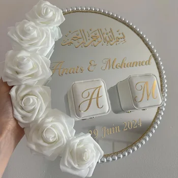 Acrylic Round Mirror Dining Plate 1