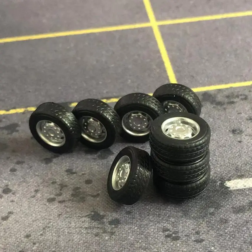 80pcs(20sets) Wheels With Rubber Tires For 1/64 Mini Alloy Car 2022