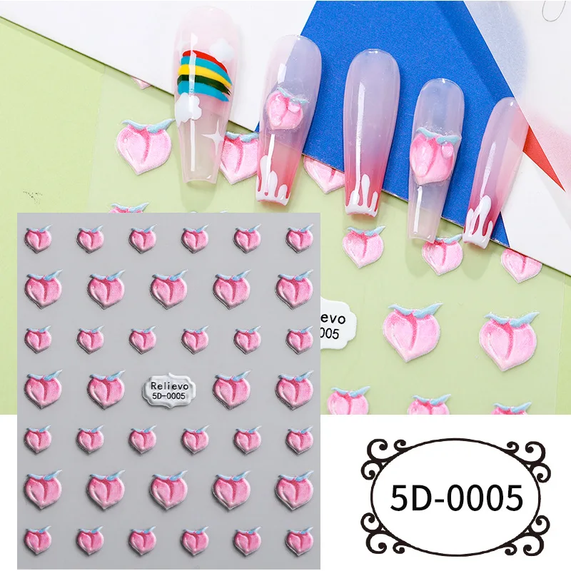 

Новые аксессуары для ногтей "сделай сам", цветок, бабочка, 5d наклейки для ногтей, оптовая продажа, рельефные наклейки для ногтей с подсолнухами