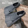 New colored swimming training fins for summer tourism, elastic and soft silicone diving frog shoes 2