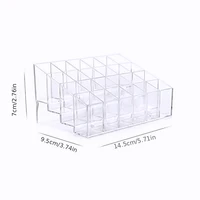 1Pc 24 Grid  Makeup Organizer Storage Stand Cosmetic Jewelry Holder Case Lipstick Nail Polish Display Organizer Acrylic Box 2