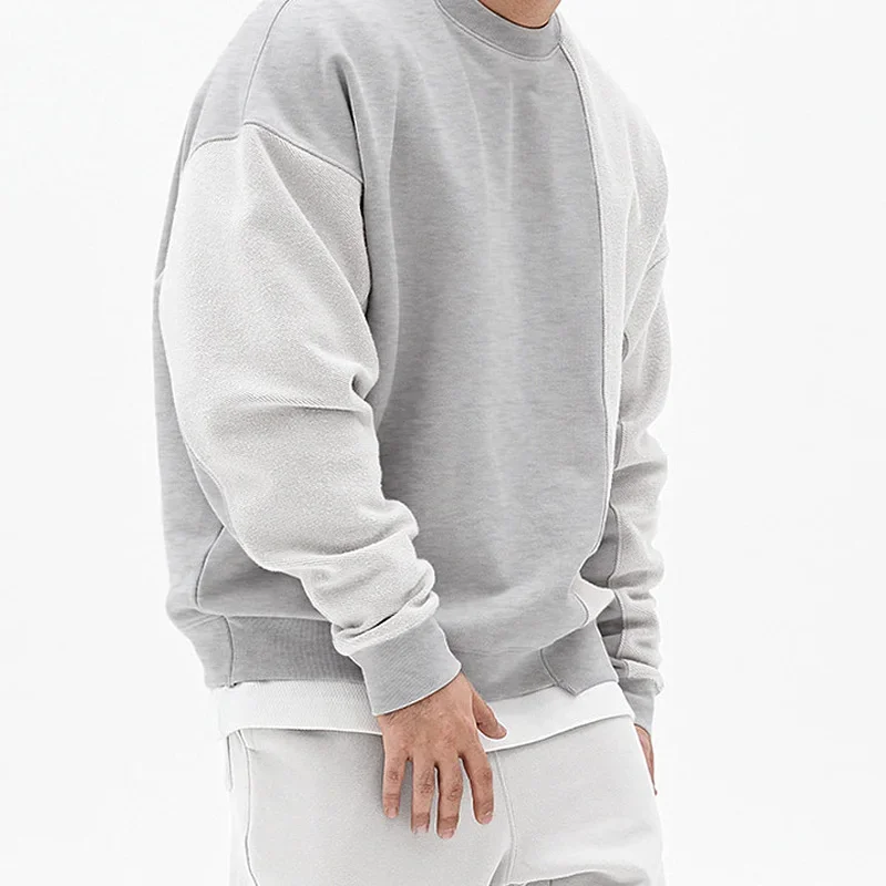 Men's Fashion HIP HOP Gym O Neck Sports Long Sleeve Hoodies Fitness Sweatshirt Casual Loose Sweatshirts Male Training Pullover