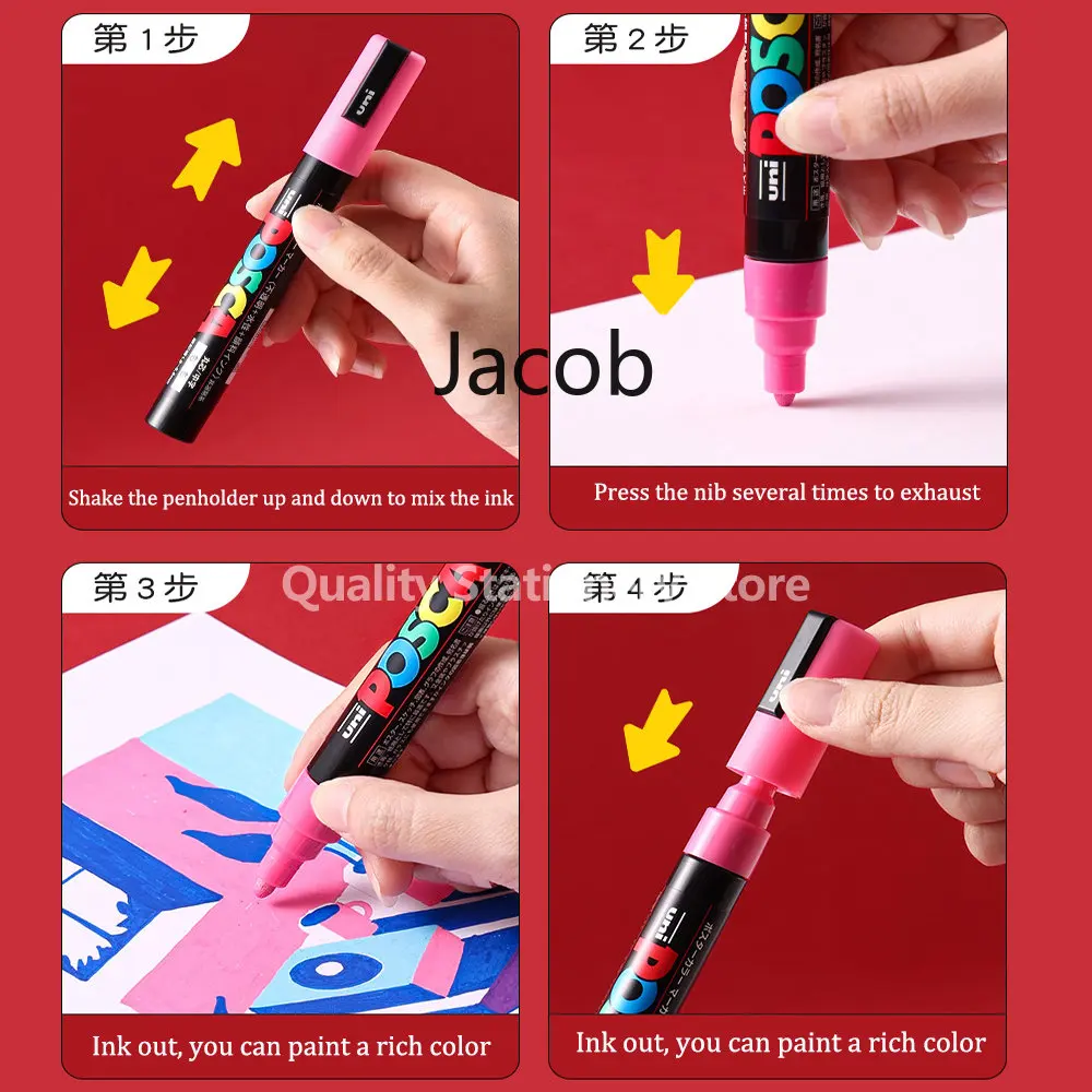 Uni Posca PC-1M Paint Marker Pen - Set of 8