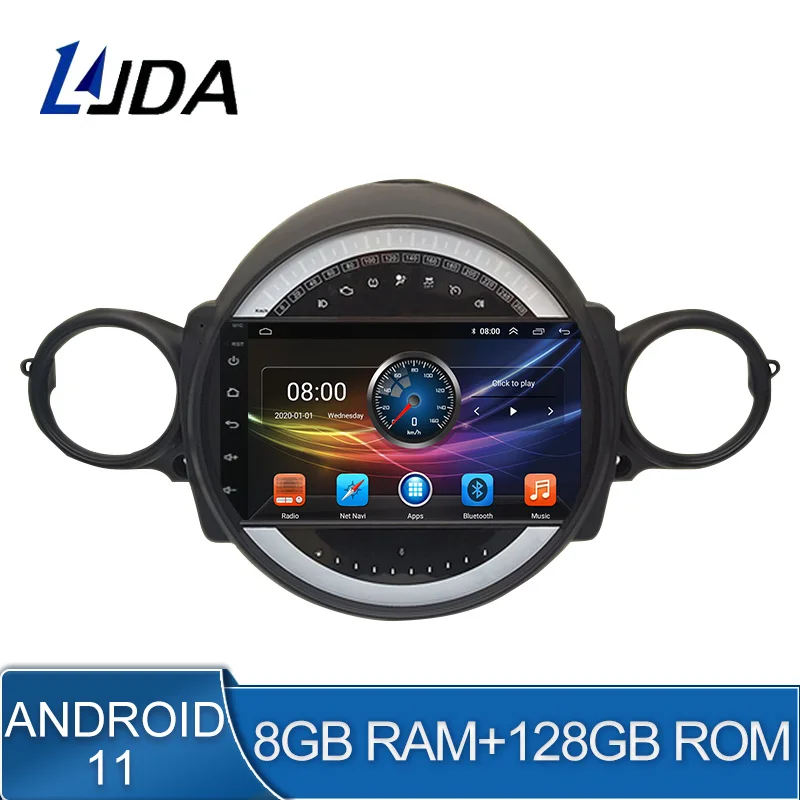 8G+128G Android 11 Car Multimedia Player For BMW Mini Cooper 2011 2012 2013 1 Din Radio GPS Navigation Stereo DSP Carplay |