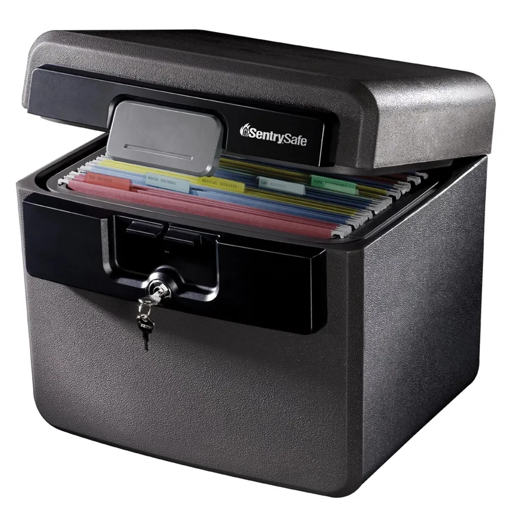 

Fire-Resistant and Water-Resistant Box Safe with Key Lock, 0.65 cu. ft.