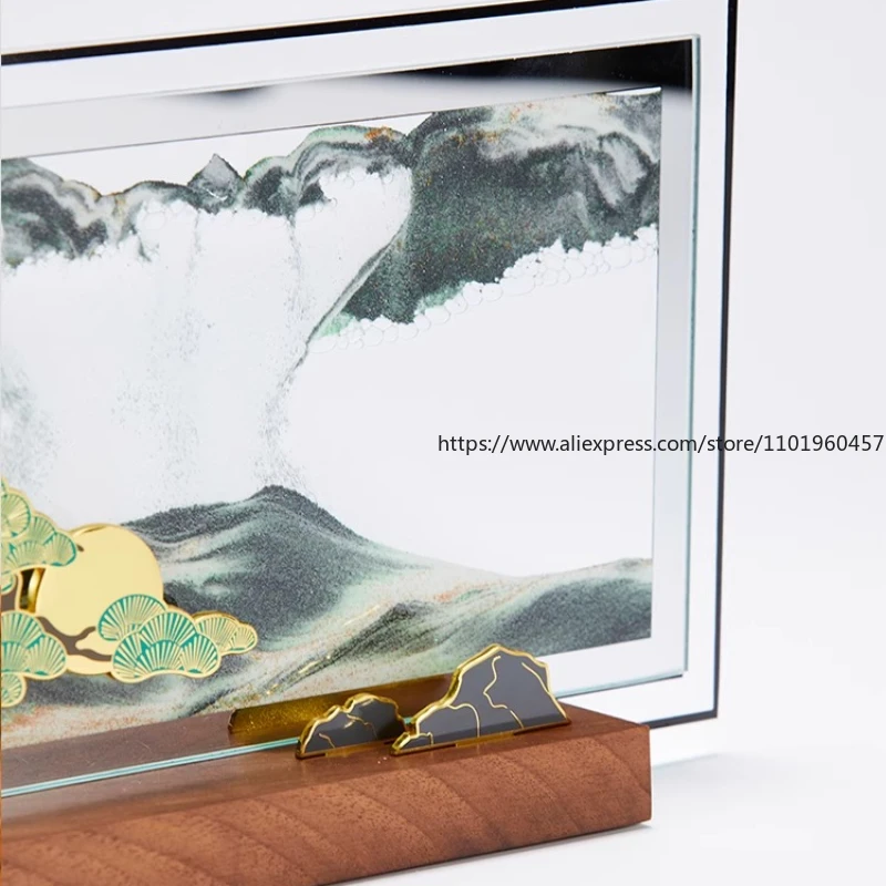 모든 것 쉬운 Quicksand 그림 장식 모래 시계 새로운 중국어 장식 거실 사무실 데스크탑 생일 선물