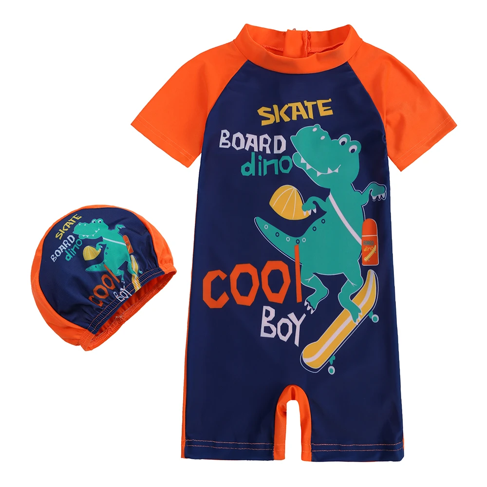 Kids Baby Swimwear 2Pcs Cap + Bodysuit Toddler Swimming Bathing Wetsuit For Children Boys Girls kids swimsuits