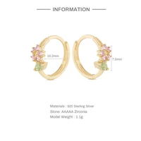 ROXI Circle Hoop Earrings for Women 18K Gold Color Pink/Blue Crystals Party Earring Silver 925 Jewelry  pendientes plata - Image 5