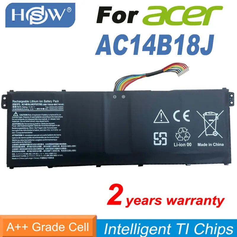 

Аккумулятор для ноутбука AC14B18J, AC14B13J, 11,4 в, 36 Втч, для Acer Aspire, задняя фотография, m2, m2, N15Q3, N15W4