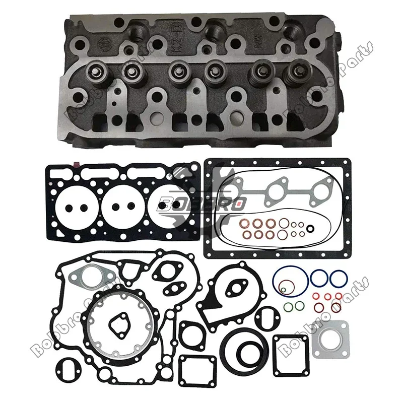 

D1005 D1005-E Cylinder Head 16027-03040 With Full Gasket Kit For Kubota Tractor Tractor B2230 B7500 Excavator 218SV 520V