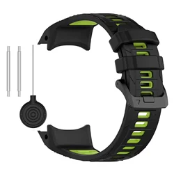 Premium Silicone Sports Strap - Comfortable & Breathable Replacement Wristband - Instinct 3 45mm (Black green)