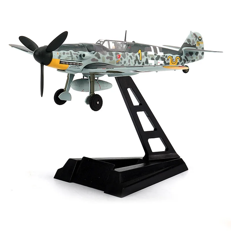 

Diecast German BF-109 Militarized Combat Fighter Aircraft Alloy & Plastic Model 1:72 Scale Diecast Toy Gift Collection Display