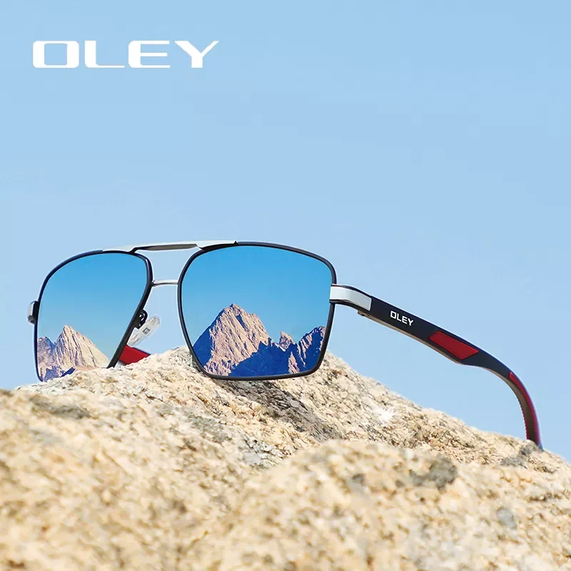 OLEY Fashion Guy's Sun Glasses Polarized Sunglasses Men Classic Design  Vintage Mirror Driving Male Goggles With Brand Box - AliExpress