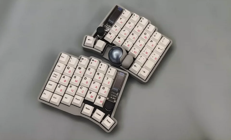 キーボード ErgoSNM White Trackball Split Keyboard ErgoSNM White Trackball Split Keyboard｜Yahoo!フリマ（旧PayPayフリマ）