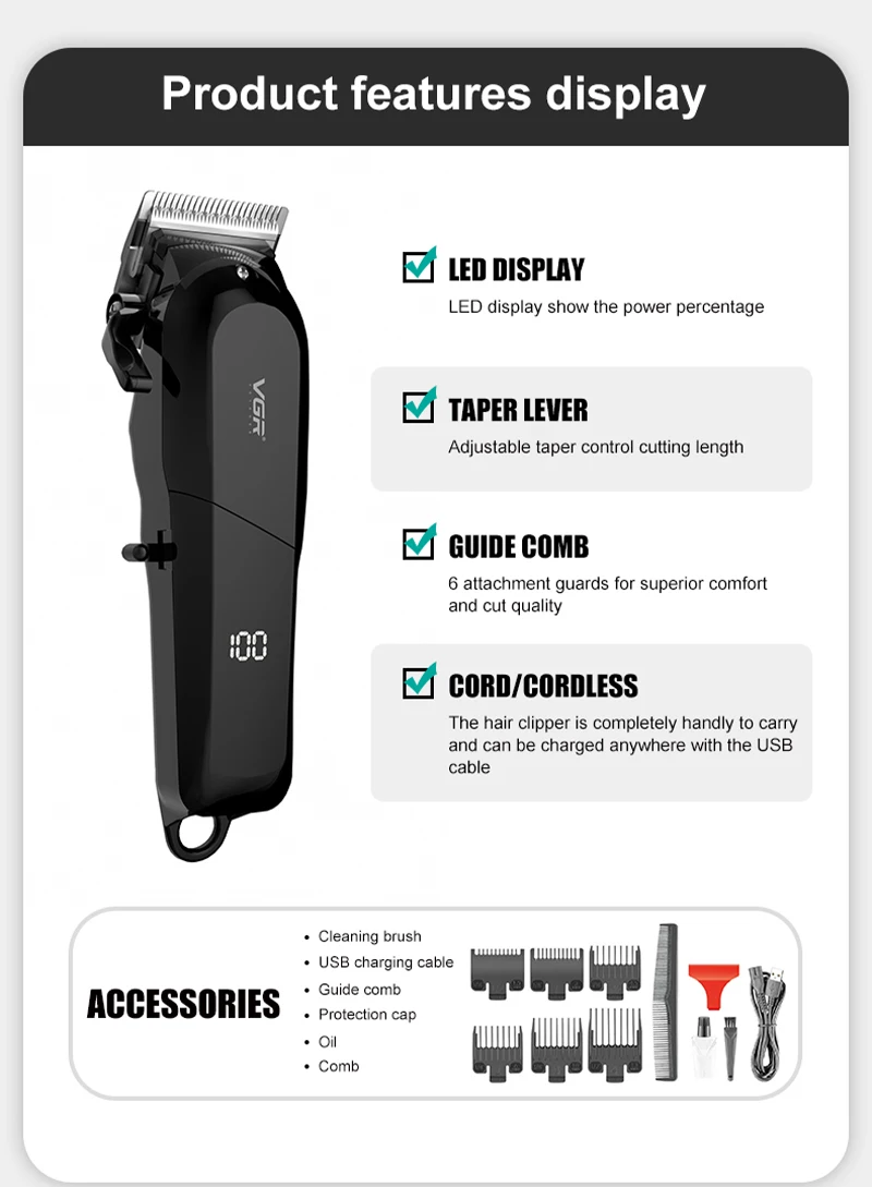 VGR V-118 Hair Trimmer description image 4