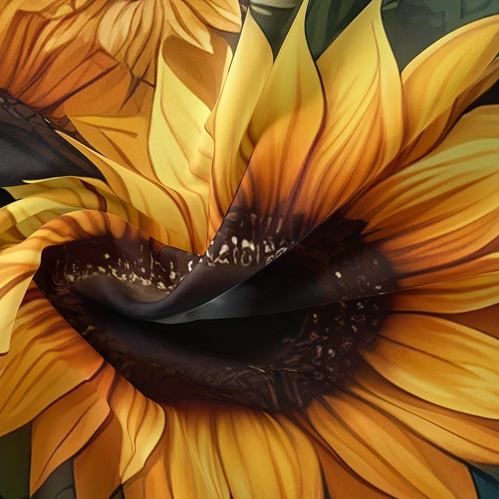 Ultra-Soft | Elegant 3pcs Ultra-Soft Sunflower Flower Duvet Cover Set | 1*Duvet Cover 2*Pillowcases, Without Core | Fashionable