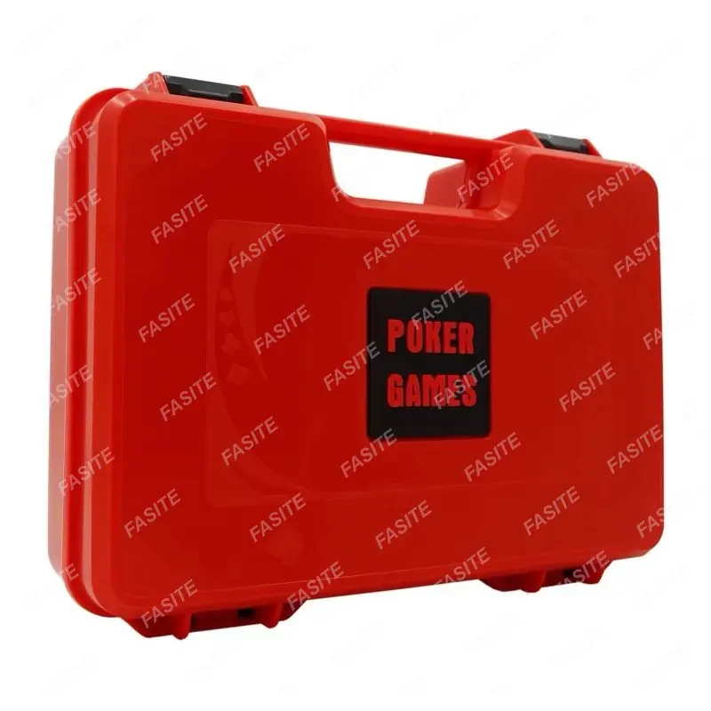 New 300pcs Poker Chips Case Casino Monopoly Storage Box Chip Container