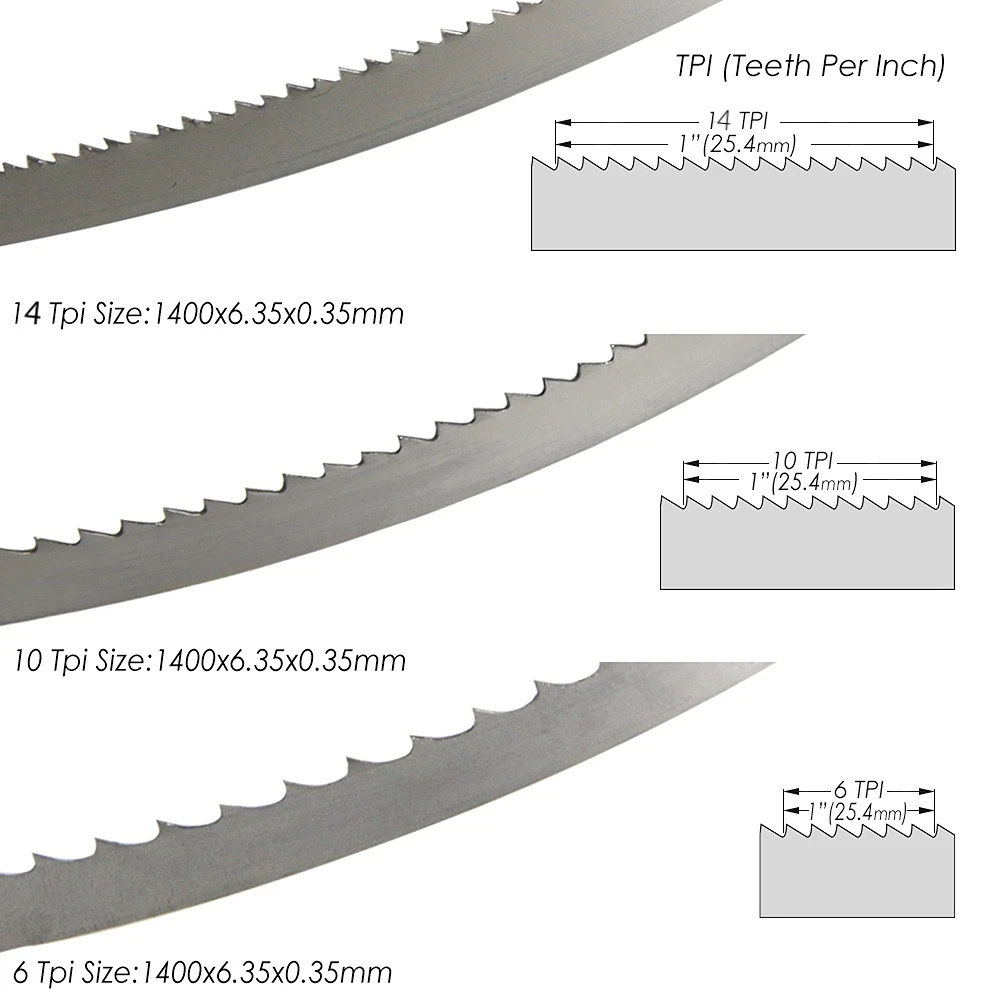 1/2/3pcs For Draper Einhell Scheppach HBS20 TPI 6/10/14 Woodworking Band Saw Tools Bandsaw Blade 2240mmx6.35mm(1/4'')x0.35mm 8''