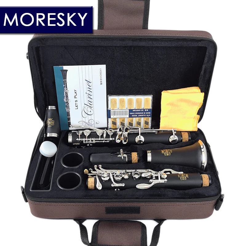 Bakelite Clarinet Tube 17 Keys bB Clarinet Closing hole Special style MORESKY E301 Clarinets Woodwind Instrument
