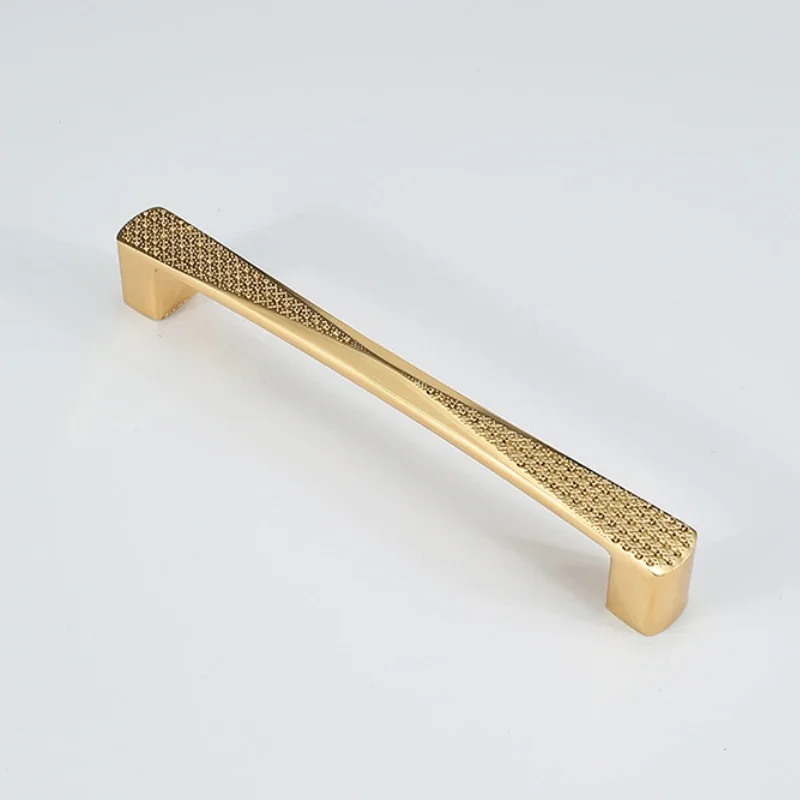 Description Picture 4 of itemEuropean Light Luxury Gold Cabinet Handle Modern Simple Rose Gold Wardrobe Drawer Hanging Wine Cabinet Door Knobs and Pulls