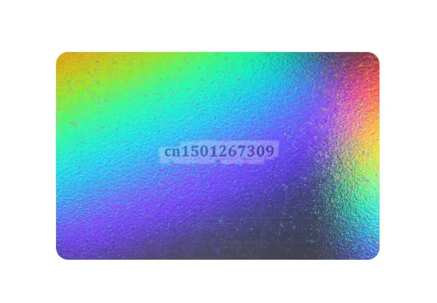 

Thickness 0.35mm Silver Holographic Rainbow Color Actetate PVC Business Cards 20/50/100 - You Choose Quantity