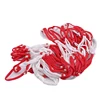 Outdoor Basketball Baskets Football Volleyball Large Nylon Red + White Braided Mesh Net Bag Sports Accessories 5