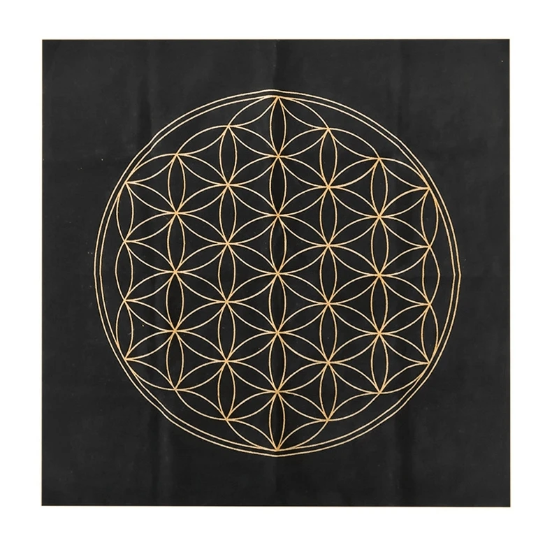 

Tarot Card Special Tablecloth Flower of Life Divination Altar Cloth Board Game Fortune Astrology Velvet Card Pad