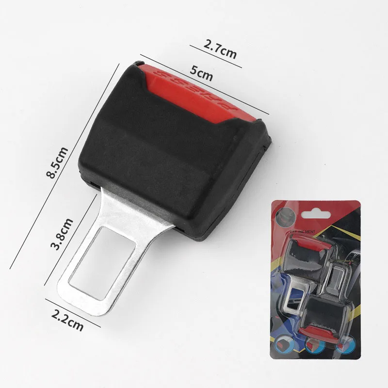 Seat Belt Extender 2 PCS Car Seat Belt Clip Safety Lock Buckle Plug Thick Insert Socket