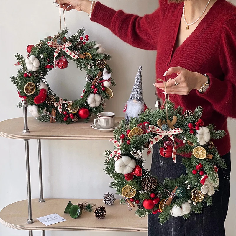

DIY Christmas Rattan Ring Natural Soil Vine Garland Door Hanging Material Hand-woven Floral Wedding Decoration