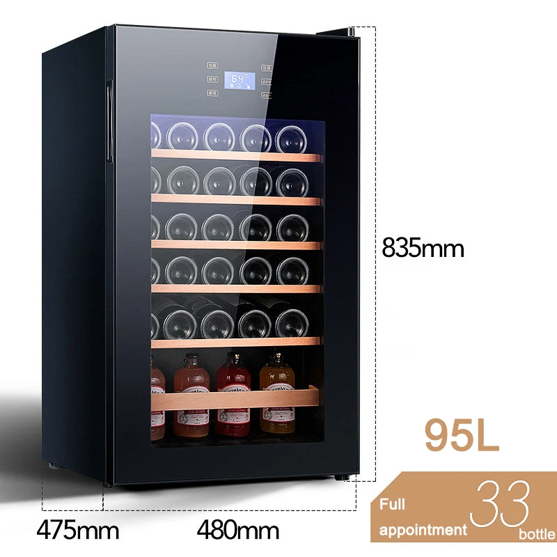 BJ-95G víno sbírka skříň samostatný domácnost konstantní teplota hydratační kompresor refrigeration víno chladič 95L