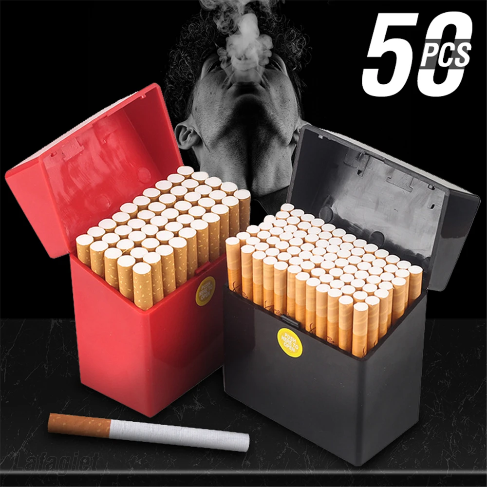 Holds 50pcs Large Capacity Cigarette Case Automatic Cigarette Maker