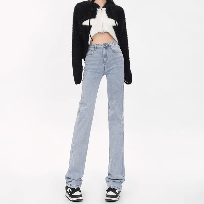 XS-2XL Size Sexy Denim Stretch Pants For Women Slim High Elastic Flare Jeans Loose Comfortable Fashion Boyfriend Style Trousers