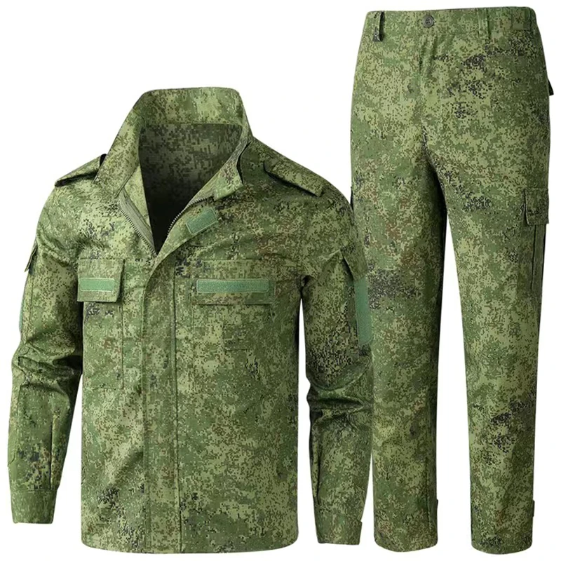 

Russian Little Green Man Camo Suit Hunting Outdoor Mountaineering Durable Field Training Suit Hiking Tactacal Uniform