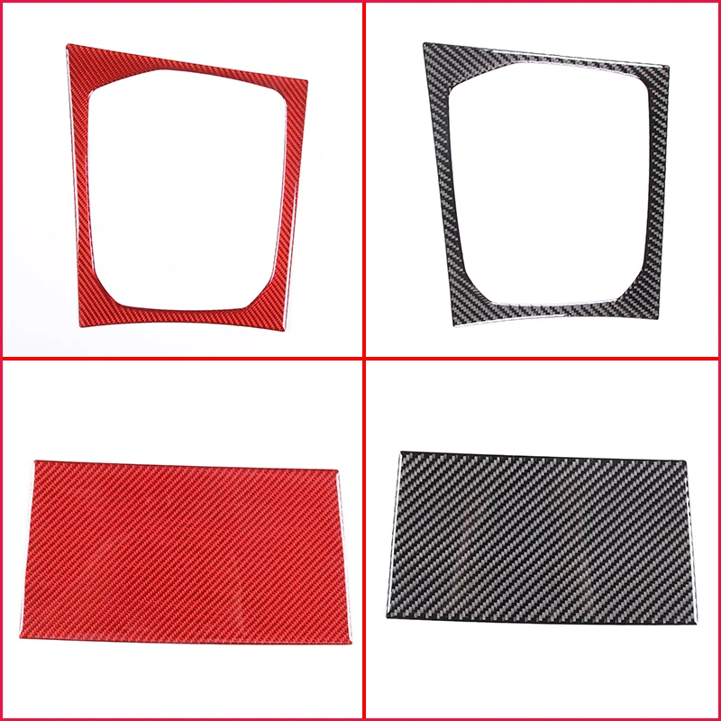Luxury Carbon Fiber Central Control Gear Panel Frame Interior Accessory