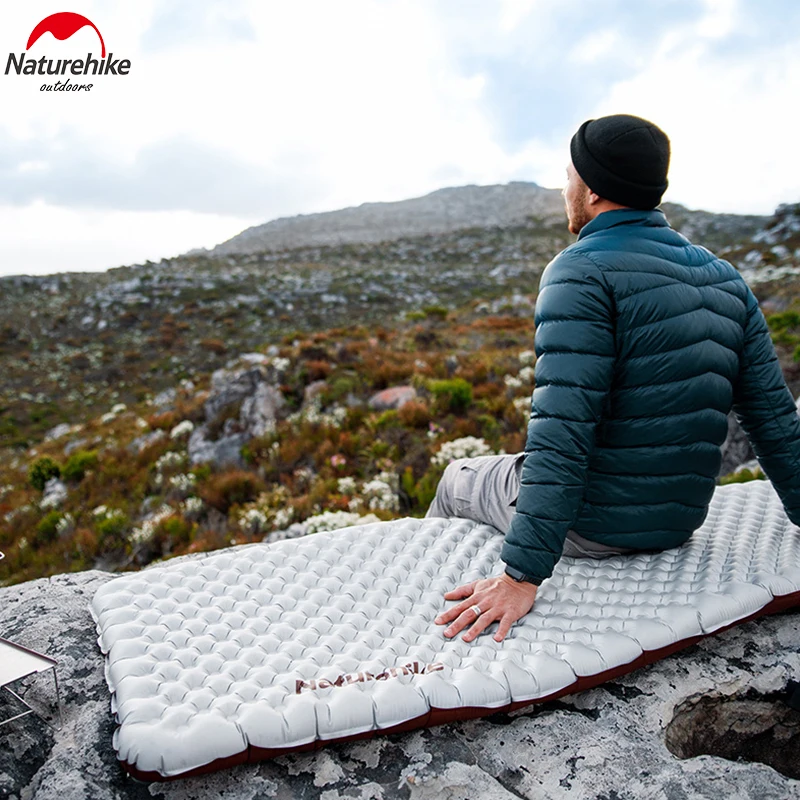 Naturehike Ultralight Outdoor Sleeping Pad  R-value 5.8 Inflatable Matress Portable Camping Air Cushion for Cold Weather Hiking