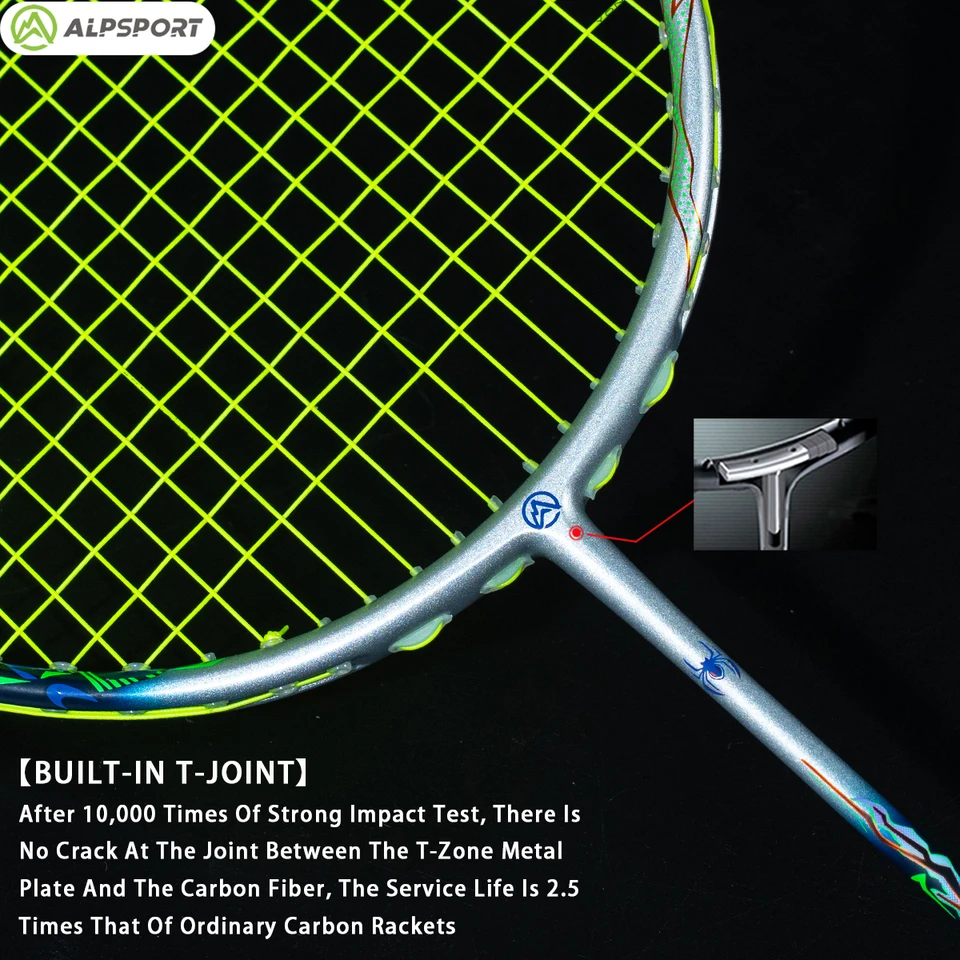 ALP SPIDER 800X 4U Power Attack Racket T800 Carbon Fiber 35LBS Max