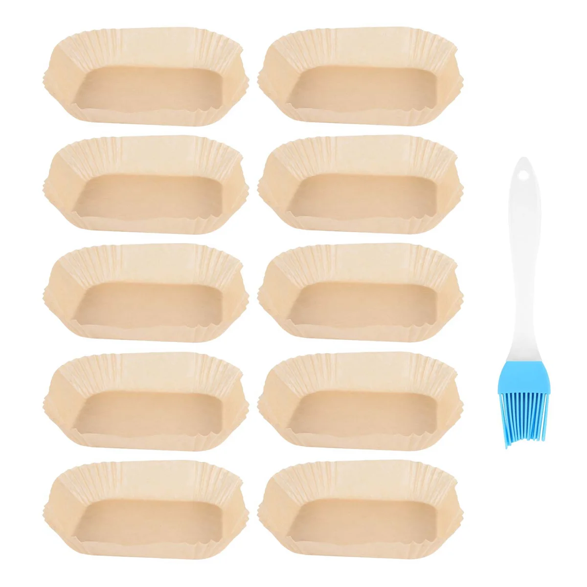 50Pcs Air Fryer Parchment Paper with Oil Brush Air Fryer Liners Square 6.3 Inch Disposable Baking Paper Sheets HOT