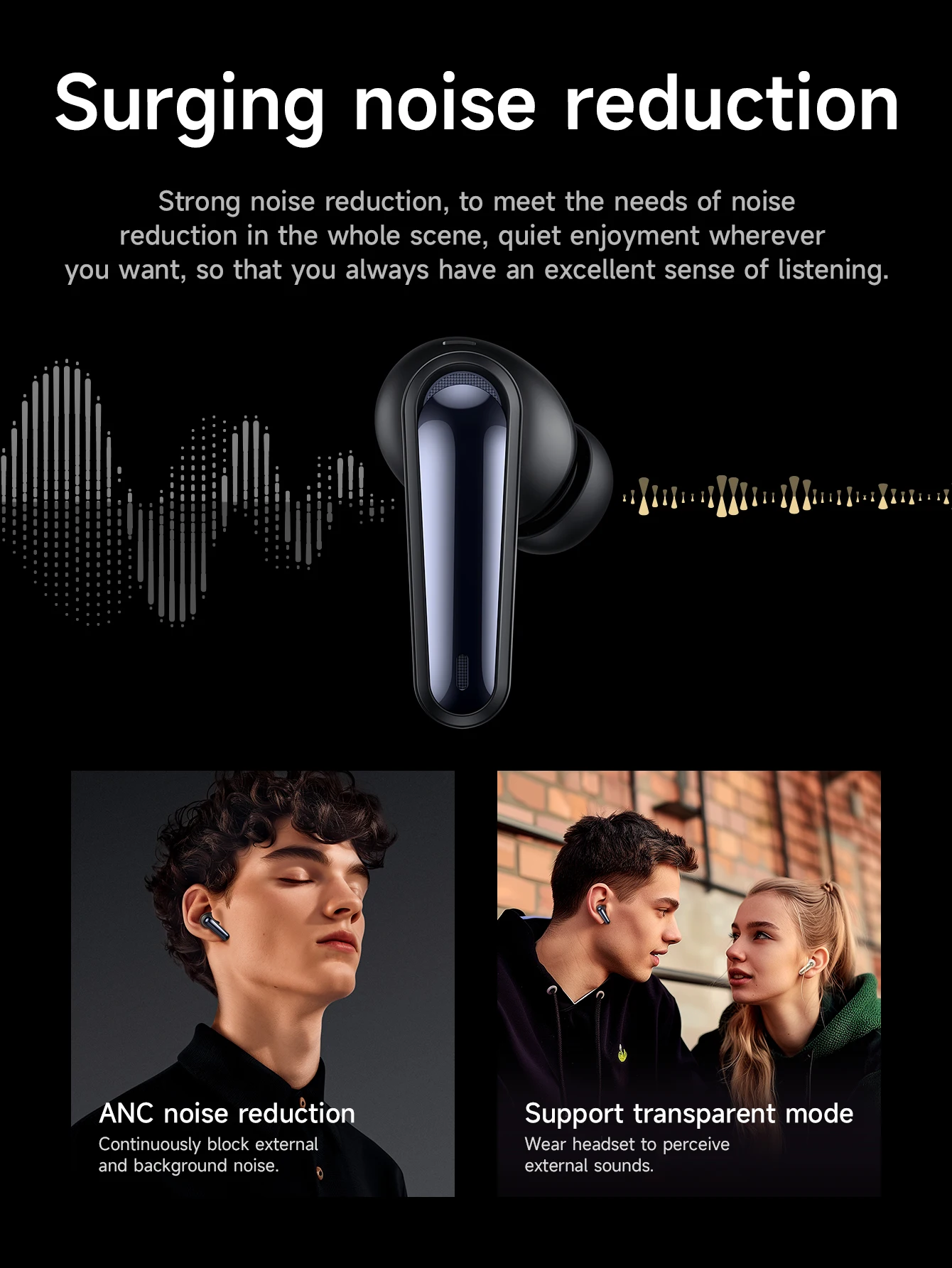 HOCO EQ23 Plus ANC+ENC TWS True Wireless Earphones description image 3