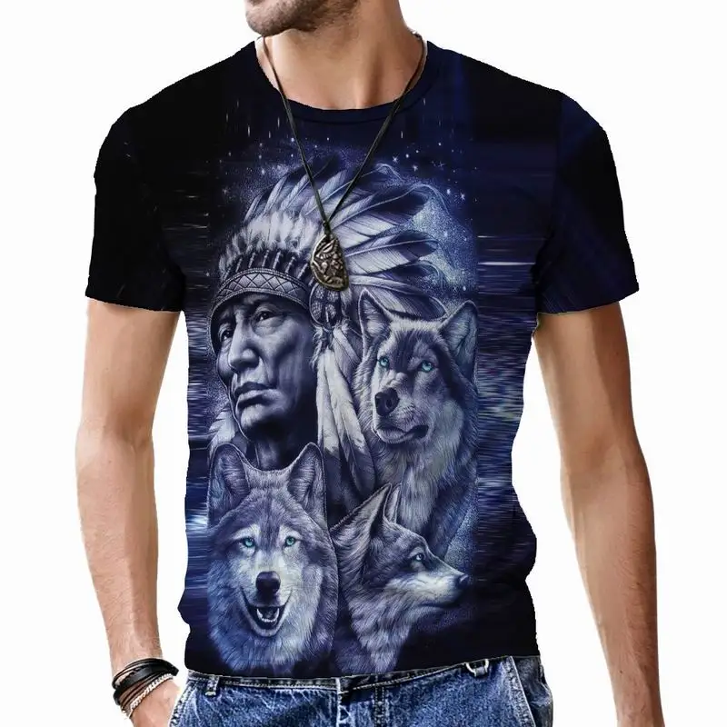 

Футболка мужская оверсайз в стиле хип-хоп с круглым вырезом и 3D-принтом